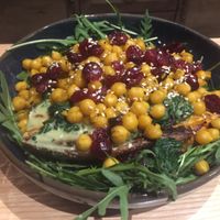 Chick pea and aubergine meal highly recommended. at Rai Urban Vege in Belgrade