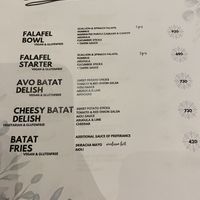 Menu  at Rai Urban Vege in Belgrade
