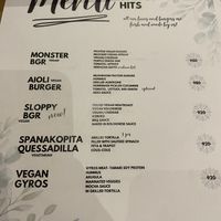 Menu  at Rai Urban Vege in Belgrade