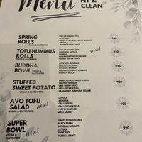 Menu  at Rai Urban Vege in Belgrade