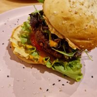 Monster burger at Rai Urban Vege in Belgrade