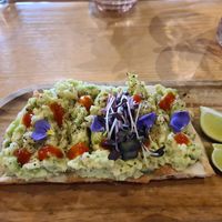 Avocado Pinsa at Rai Urban Vege in Belgrade