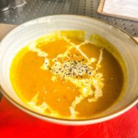 Lentil soup  at Rai Urban Vege in Belgrade