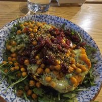 Stuffed sweet potato at Rai Urban Vege in Belgrade