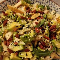 Avo tofu salad at Rai Urban Vege in Belgrade