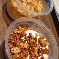 Vegan cup desserts 890 HUF each at Hummus Bar - Corvin Sétány in Budapest