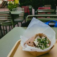 Falafel sandwich at Hummus Bar - Corvin Sétány in Budapest