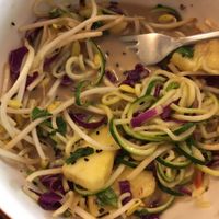 raw summer bowl, halfway through  at PuraVegan in St Louis