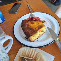 Veggie quiche at Dulce Tierra in Oaxaca