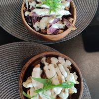 Sweet Potatoe fries and mushroom wings at Beyond Plants in Dumaguete