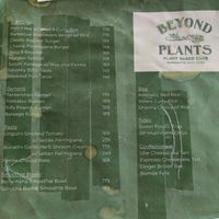 Menu at Beyond Plants in Dumaguete