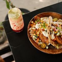 Strawberry Matcha and Pish Taco at Beyond Plants in Dumaguete