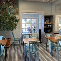 Inside seating  at Whisk & Rye in Durham