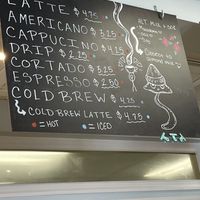 Coffee menu  at Whisk & Rye in Durham