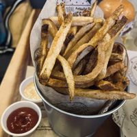   at Burger Village in Brooklyn