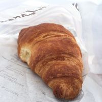 Vegan raspberry croissant   at The Cornish Bakery in Bridport