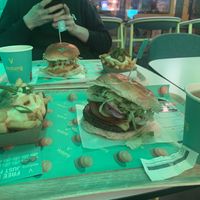 Cheesy burger with bacon and meal 2  at Vedang - green burger | P- Berg in Berlin