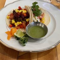 Vegan tacos at Le Salon Enchanthé in Montreal