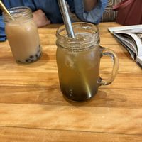 Bubble tea Sapin Baumier flavor.  at Le Salon Enchanthé in Montreal