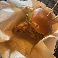Vegan Catfish sandwich  at Frenchmen Street Food in Gainesville