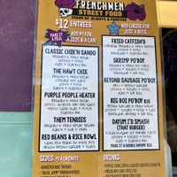 Menu   at Frenchmen Street Food in Gainesville
