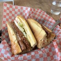 beyond sausage po’boy  at Frenchmen Street Food in Gainesville
