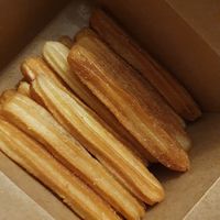 Churros. Super yummy!! Don't get discouraged by the not so wow packaging at Frittenwerk - Friedrichstraße in Berlin