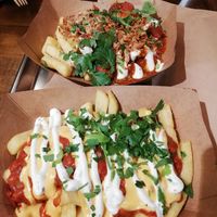 Chili cheeze and Currywurst at Frittenwerk - Friedrichstraße in Berlin