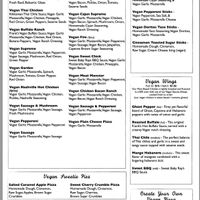 Vegan menu- same size as the nonvegan!  at Pizza Uncommon in West Lafayette