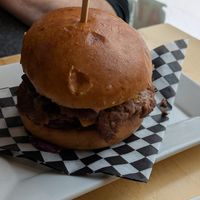 Apple brie burger at No Forks Given in Ottawa
