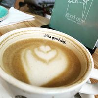 Café Latte  at Good One Café in Hamburg