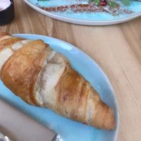 Sorry the bad quality of the picture. It’s a screenshot from a video…. Amazing croissant!  at Good One Café in Hamburg