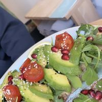 Avocado bread … humus base  at Good One Café in Hamburg