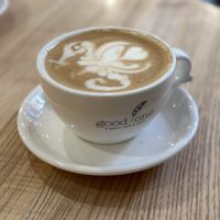 Latte Macchiato mit Latte Art   at Good One Café in Hamburg