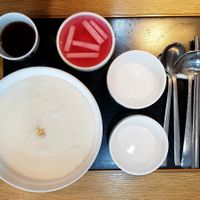 Pine nut porridge 잣죽 at Bonjuk 본죽 - Nokdu in Seoul