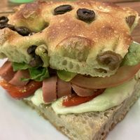 Sanguche with four ingredients  at Liberación Comida Vegana in Buenos Aires