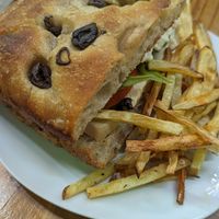 bagel de no pollo at Liberación Comida Vegana in Buenos Aires