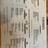 Menu at A Lanchonete in Lisbon