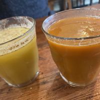 fresh pressed juices  at Jack the Falafel in Bristol