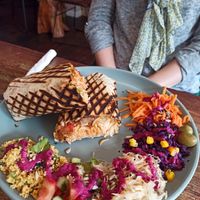 Pulled Jackfruit burrito at Jack the Falafel in Bristol