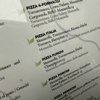 vegan menu  at Pomodoro in Bern