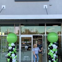 Outside on grand opening day  at Clean Juice in Lake Mary