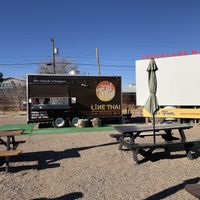 Truck was facing San Antonio/67  at Line Thai Food in Marfa