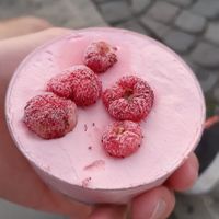 Raspberry ice cream cake   at Romeo Peluso in Pompei