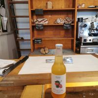 Cold drink from the cooling at Schwarzbrot OG in Vienna