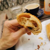 Hazelnut and chocolate croissant, divine! at Schwarzbrot OG in Vienna