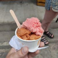 Zapote and Watermelon at Dolce Gelato in San Marcos La Laguna