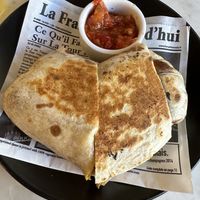 Vegan sausage breakfast burrito  at FeelLove Coffee in Loveland