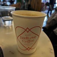 Oat milk cappuccino 🩷  at FeelLove Coffee in Loveland