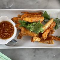 Crispy taro and yam  at Charm Thai Bistro in Oakland